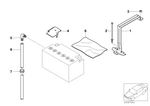 61216917738 - Vehicle Electrical System: Battery Hold Down for Mini Image