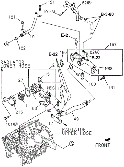 Thermostat - Piping for 1997 Acura SLX #0