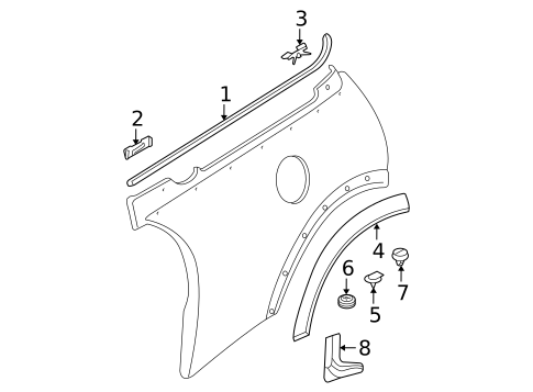 Exterior Trim - Quarter Panel for 2005 Mini Cooper #0