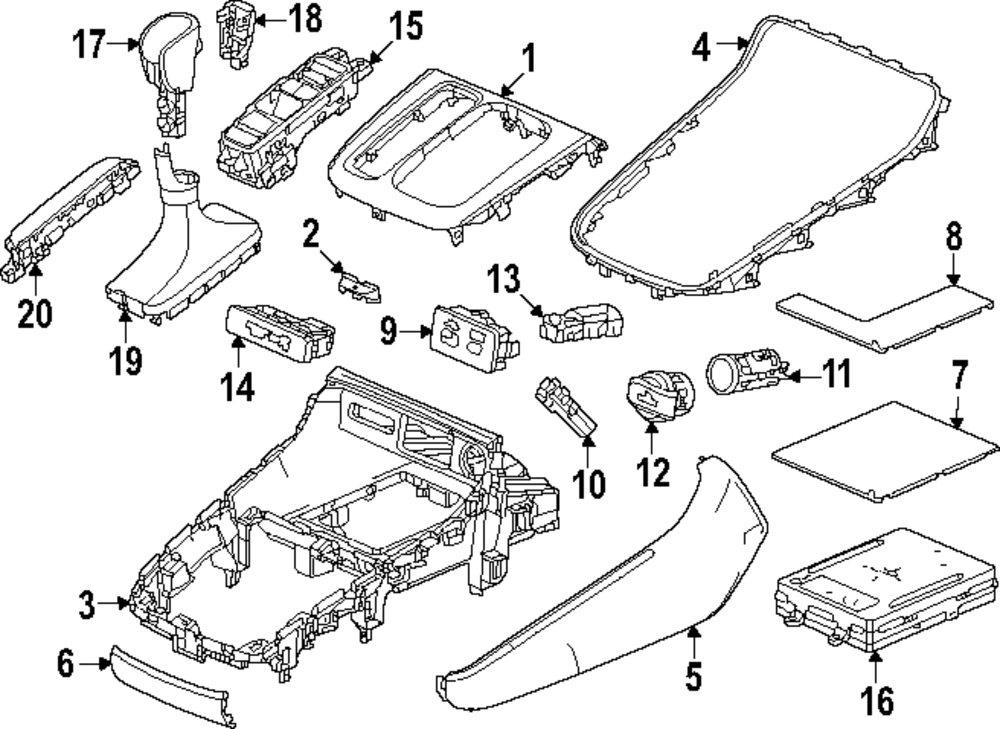 2023-2025 Honda CR-V Shift Panel 83420-3A0-A01ZA | OEM Parts Online