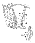 5074961AB - Doors, Door Mirrors and Related Parts: Rear Door Outer Panel, Left for Jeep: Compass Image
