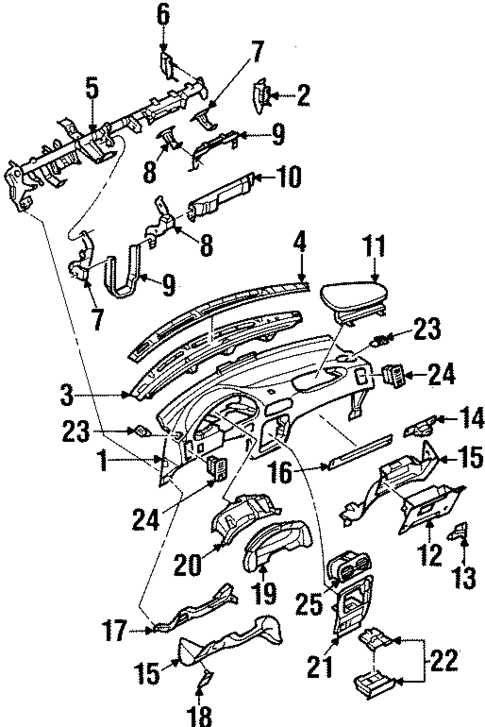 Instrument Panel for 1996 Nissan Quest #0