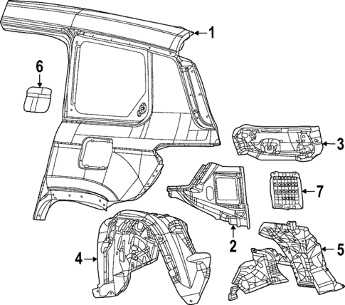 Quarter Panel & Components for 2024 Jeep Grand Cherokee #0