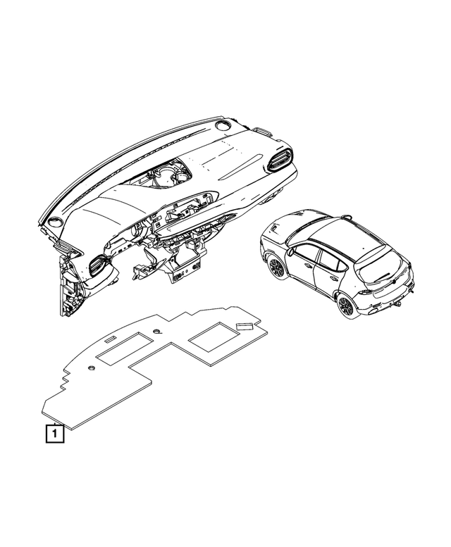 68607153AA - : Dash Panel Insulation for Mopar Image