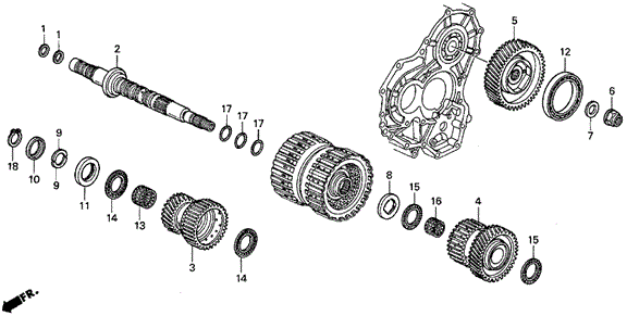 AT Secondary Shaft (2) for 1998 Acura CL #0