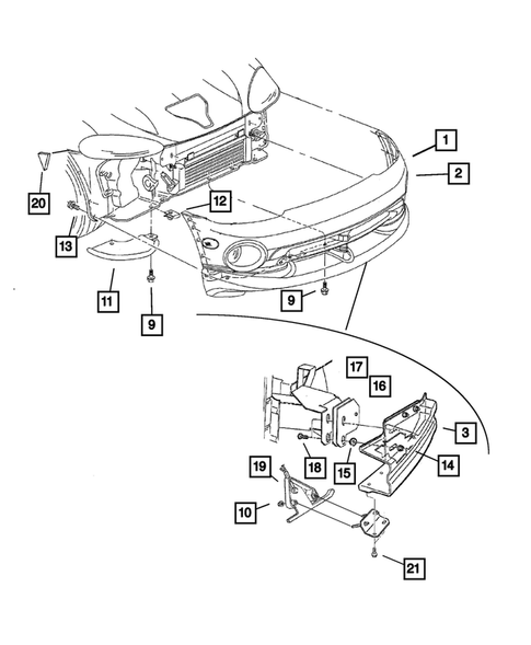 Front Bumper and Fascia for 2002 Dodge Viper #0