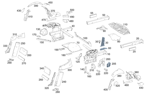 Rear End Floor for 2019 Mercedes-Benz AMG GT S #0