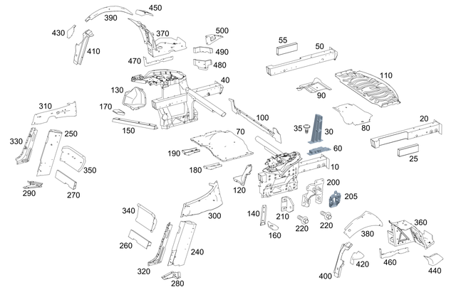 1906411100 - Substructure: Console for Mercedes-Benz Image image