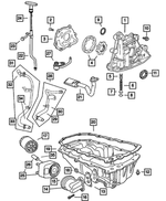 6100296 - 2.4L Turbo Gas; Engine: Hex Head Bolt And Coned Washer for Chrysler: 300, PT Cruiser, Sebring, Voyager | Dodge: Avenger, Caravan, Challenger, Charger, Journey, Magnum, Neon, Ram 1500, Ram 2500, Ram 3500, Stratus, Viper | Jeep: Liberty, Wrangler | SRT: Viper Image