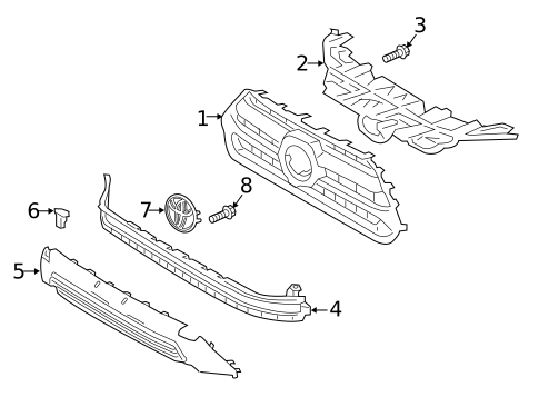 Grille & Components for 2019 Toyota RAV4 #0