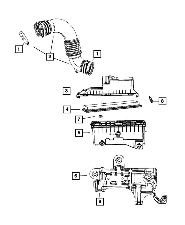 6508369AA - Fuel: Clean Air Hose Clamp for Mopar Image