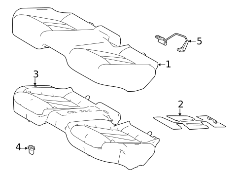 Rear Seat Components for 2025 Toyota Mirai #1