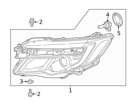 Headlamp Components for 2017 Honda Ridgeline #0