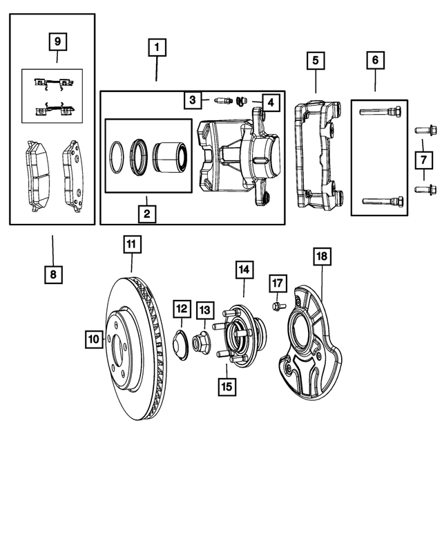 6101782 - Brakes: Push On Round With Teeth Spring Retainer for Mopar Image