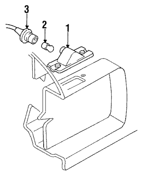 License Lamps for 1993 Dodge Viper #0