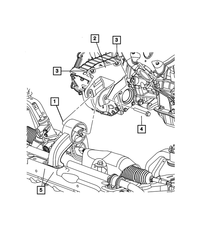 6102233AA - 2.4L Gas; Engine: Hex Head Bolt And Coned Washer, Mounting for Mopar Image