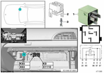 61368373700 - Vehicle Electrical System: Relay, Make Contact, White Green for BMW Image