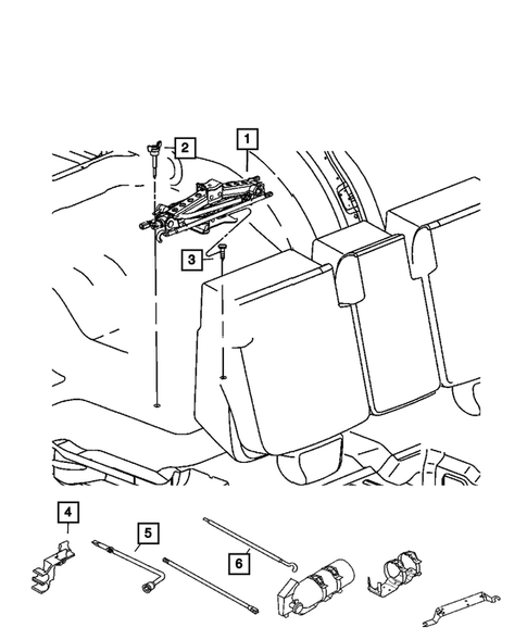 Jack Stowage for 2009 Chrysler Aspen #0