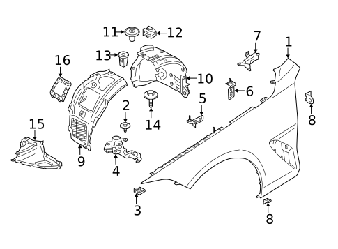 Fender & Components for 2023 BMW M8 Gran Coupe #0