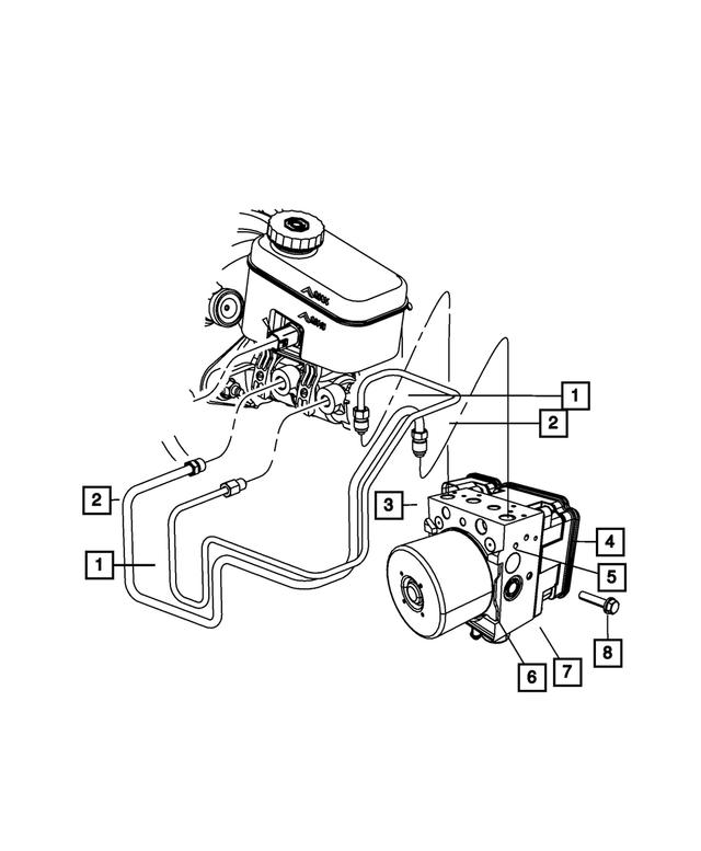 « 52129153AF – Brakes : Maître-cylindre Vers Hcu Ensemble De Tube, Frein pour Mopar Image »