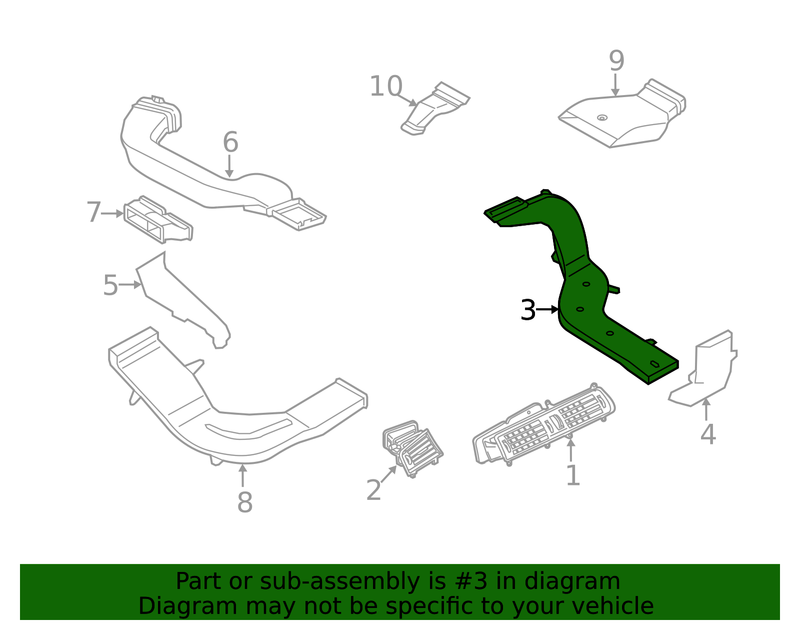 64229119946 - 2009-2017 BMW Inner Duct (64-22-9-119-946) | BMW of South ...