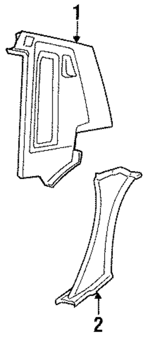 Interior Trim - Quarter Panels for 1986 Lincoln Town Car #0