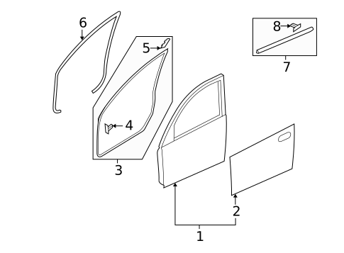 Door & Components for 2004 Mazda 3 #0