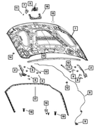 68361149AB - Body Sheet Metal Except Doors: Hood Latch for Mopar Image