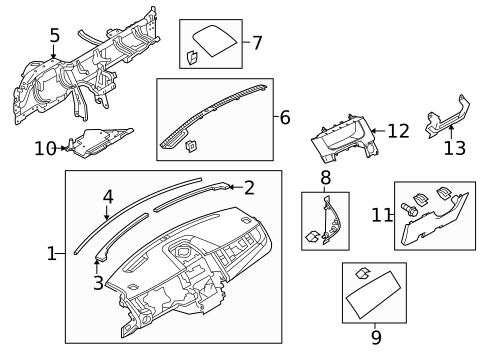 Instrument Panel for 2015 Ford Taurus #0