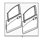 67050T5RA71ZZ - Body: Door Shell for Honda: Fit Image