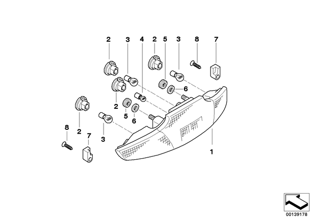 63212306050 - : Tail Light With Turn Indicator for BMW-Motorrad Image