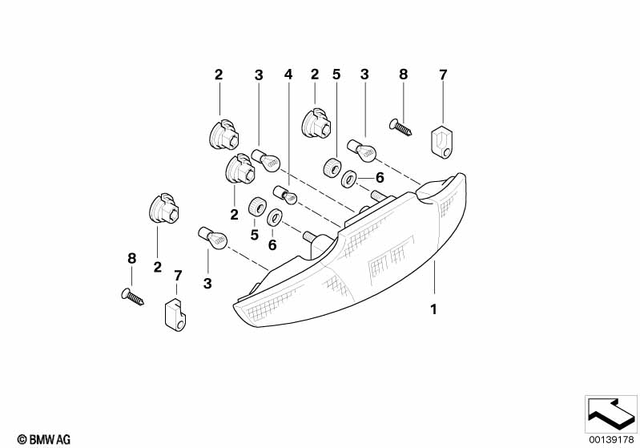 63212306050 - : Tail Light With Turn Indicator for BMW-Motorrad Image