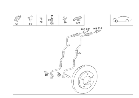 Front Axle Wiring for 2003 Mercedes-Benz E500 #0
