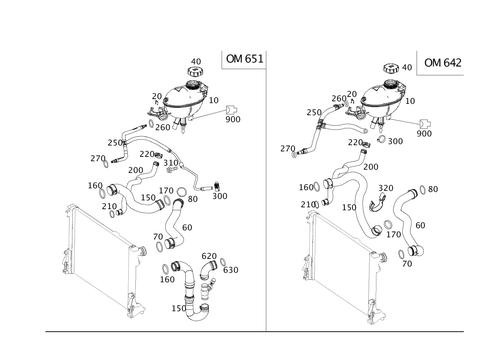 Expansion Reservoir, Mount and Hoses for 2014 Mercedes-Benz GLK250 #0