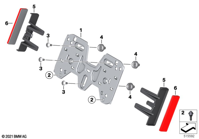 51181852299 - Frame and Mounting Parts: Plug-in Nut -  for BMW-Motorrad Image image