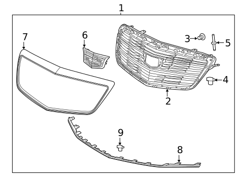 Grille & Components for 2016 Cadillac ATS #0