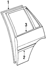 6787216120 - Body: Door Weather-strip for Toyota: Tercel Image