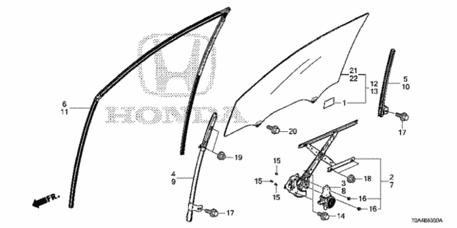 Front Door Windows  - Regulator for 2015 Honda CR-V #0