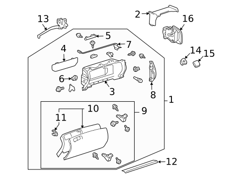 Glove Box for 2004 Lexus LS430 #0