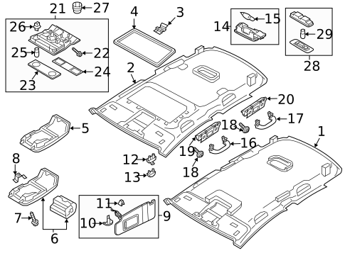 Interior Trim - Roof for 2012 Volkswagen Jetta #2