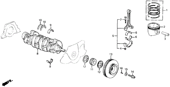 Piston - Crankshaft for 1991 Honda Prelude #0