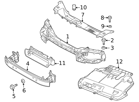 Radiator Support for 2008 Volvo V50 #0