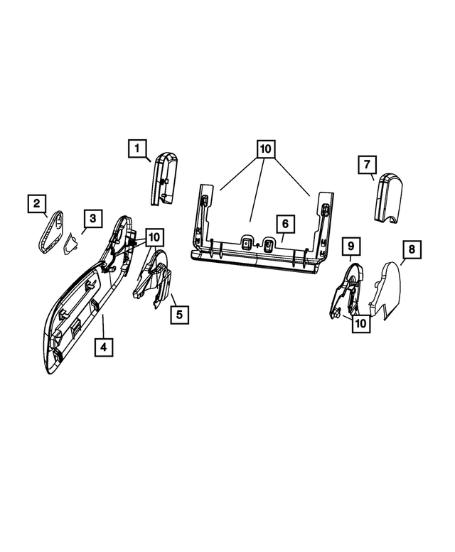 1JT301K7AA - Interior Trim: Recliner Handle for Mopar Image