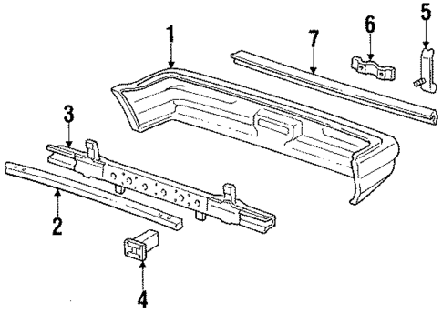 Bumper & Components - Rear for 1986 Honda Civic #0