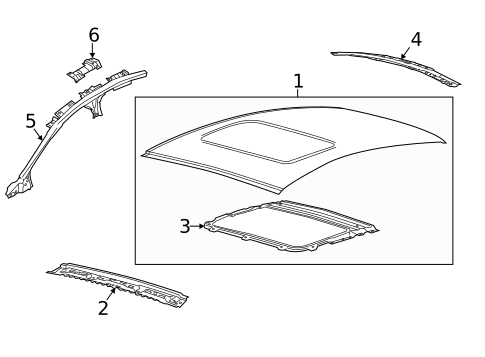 Roof & Components for 2014 Ford Fusion #0