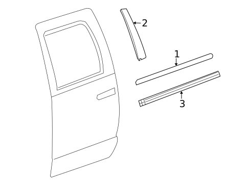 Exterior Trim - Rear Door for 2012 Ram 2500 #0