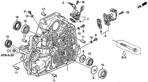 AT Torque Converter Housing (1) for 1997 Acura CL #0