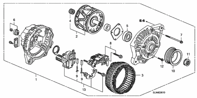 Alternator (Mitsubishi) for 2007 Honda Fit #0