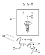 68033415AA - 6 SPEED MANUAL GETRAG DMT6: Fifth And Sixth Fork for Mopar Image
