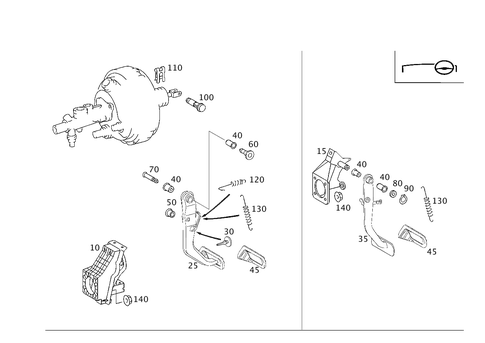 Pedal Assembly with Bearing for 2002 Mercedes-Benz CL500 #0